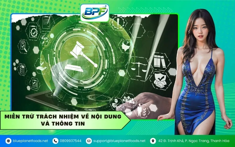 Miễn trừ trách nhiệm về nội dung và thông tin